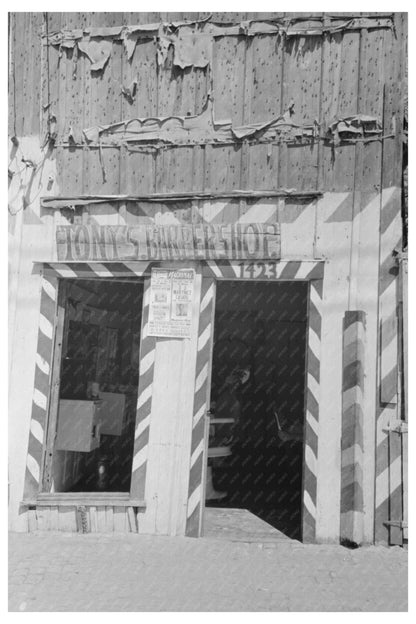 Vintage Barbershop Scene San Antonio Texas March 1939