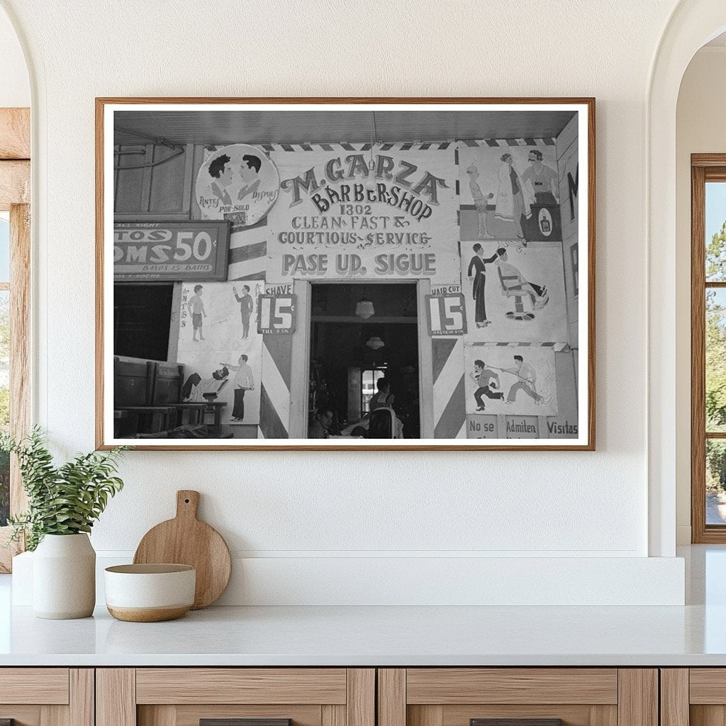 Mexican Barbershop Decorations San Antonio Texas 1939