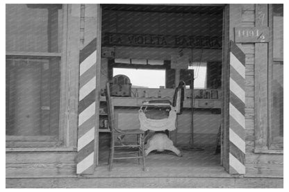 Barbershop Scene in San Antonio Texas March 1939