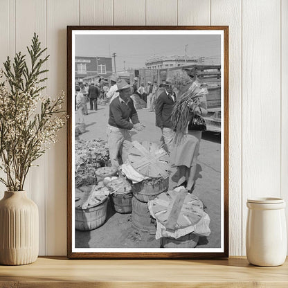 Housewife Buying Vegetables in San Antonio 1939