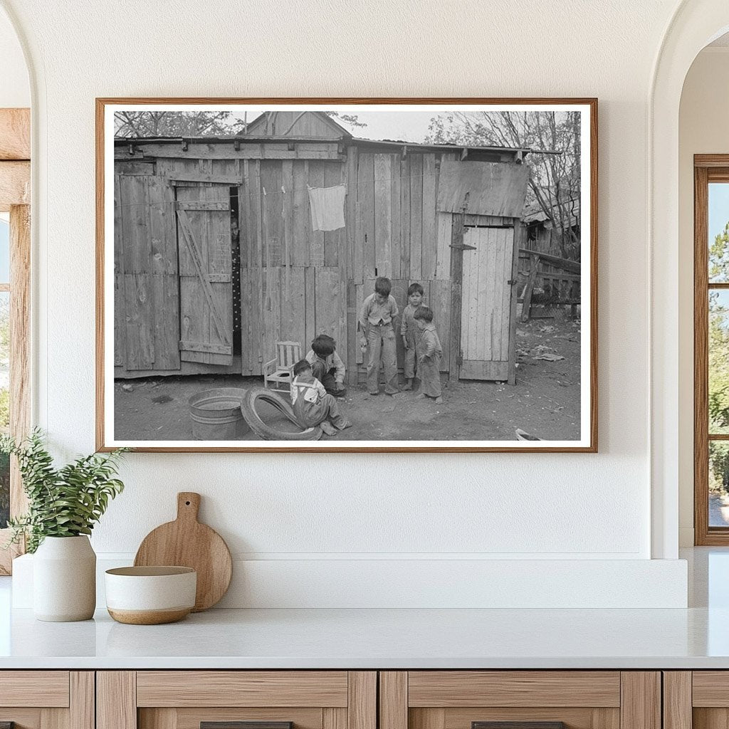 Boys Playing in Backyard San Antonio Texas March 1939