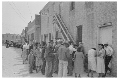 WPA Clothing Assistance Crowd San Antonio Texas March 1939