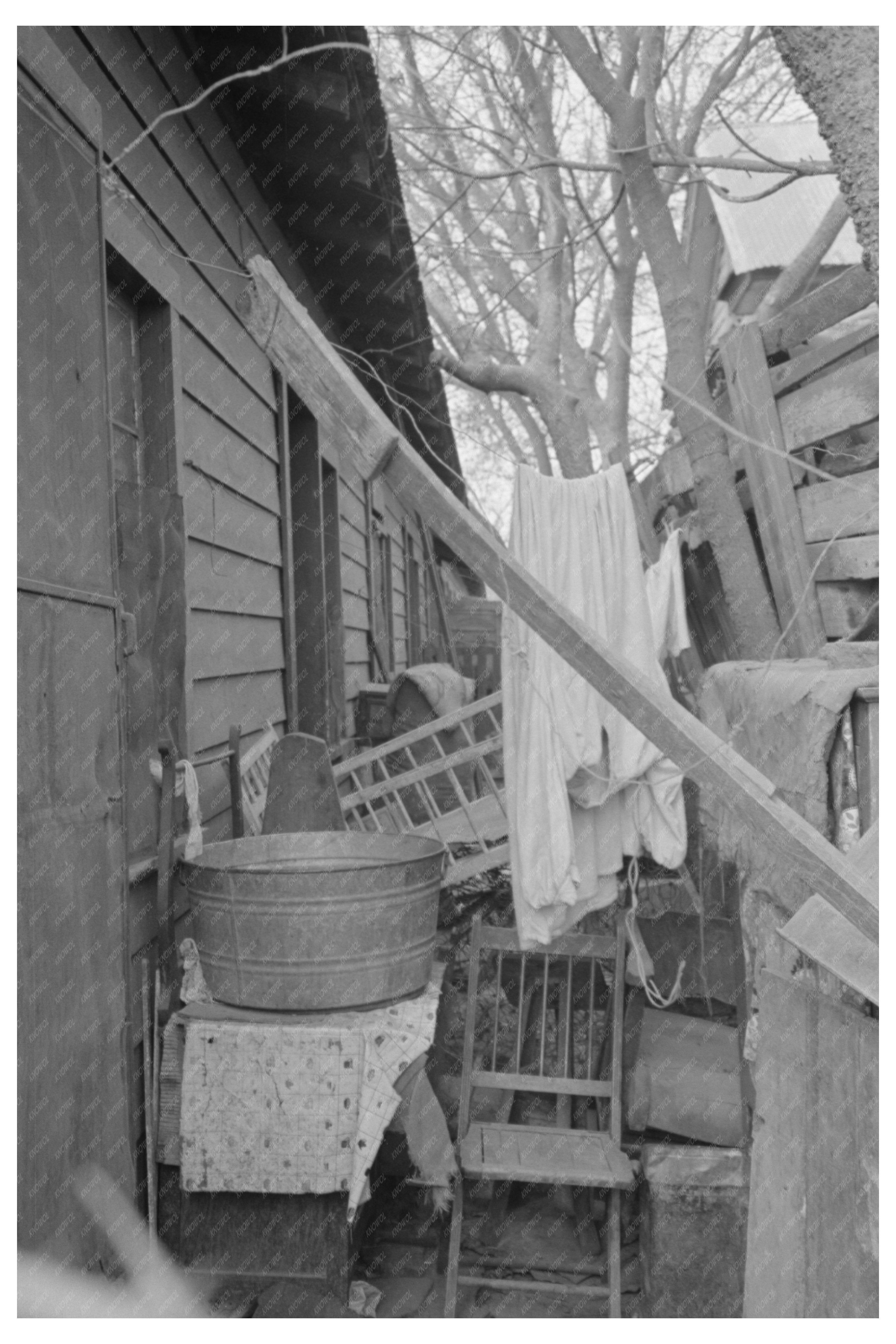 San Antonio Alleyway and Corral Scene 1939