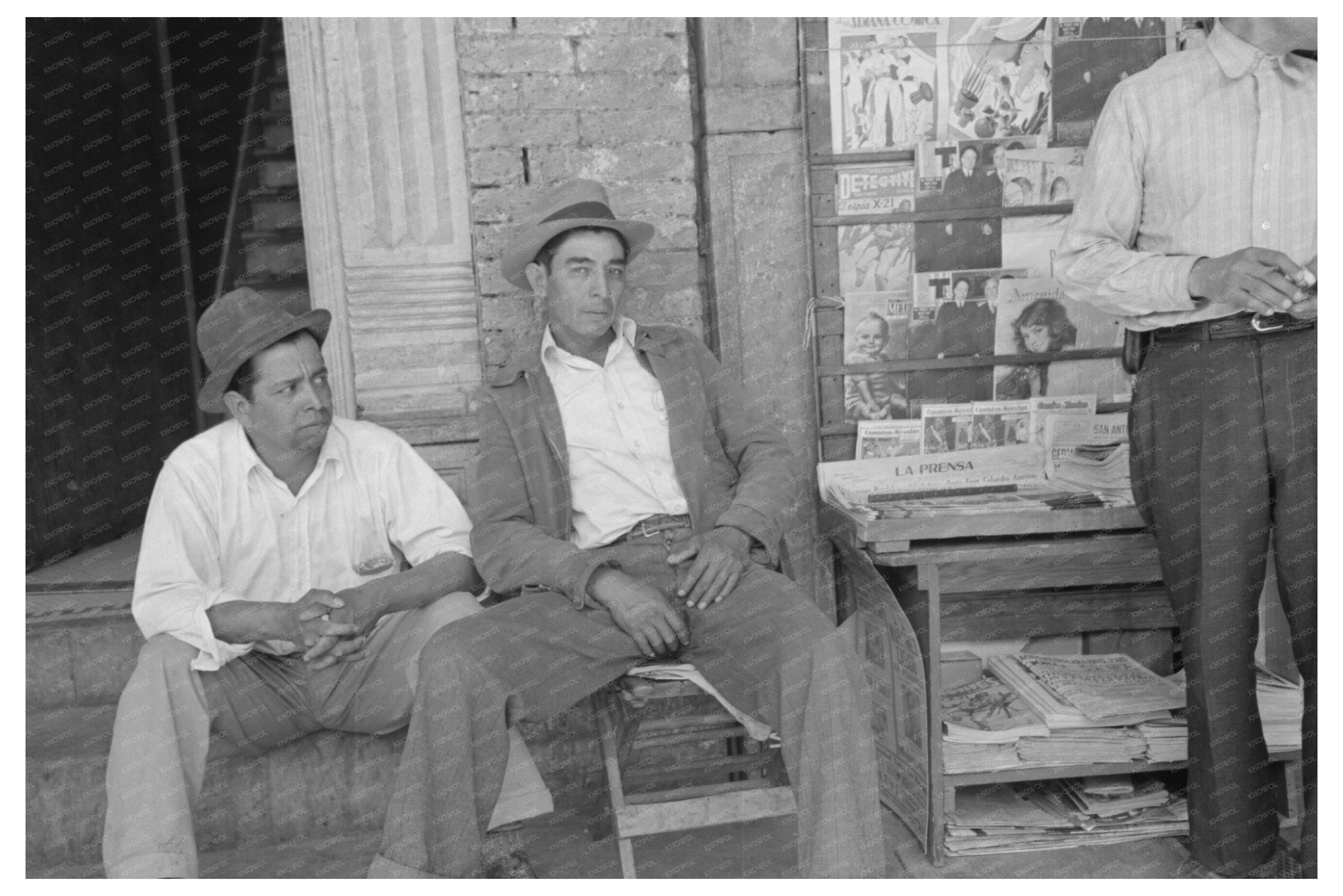 Mexican Newsstand in San Antonio Texas March 1939