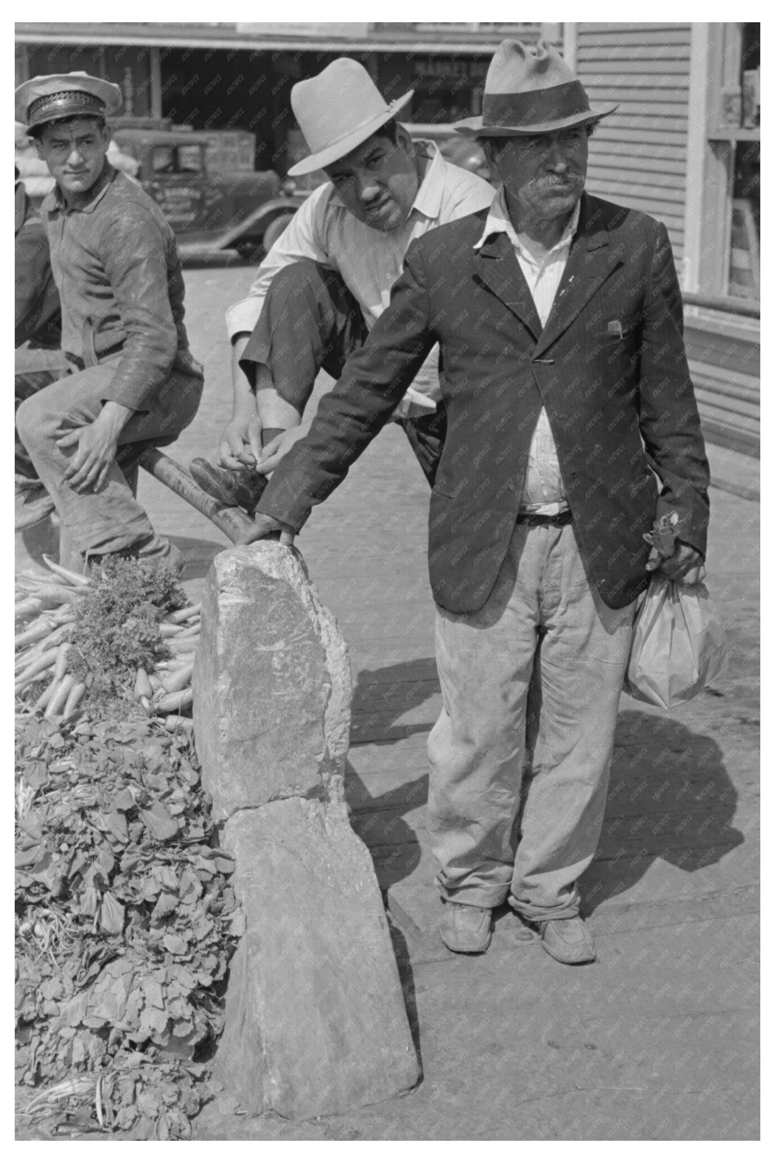 San Antonio Market Scene March 1939 Vintage Photograph
