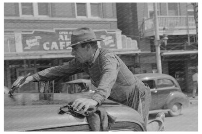 Man Painting Car in San Antonio Texas March 1939