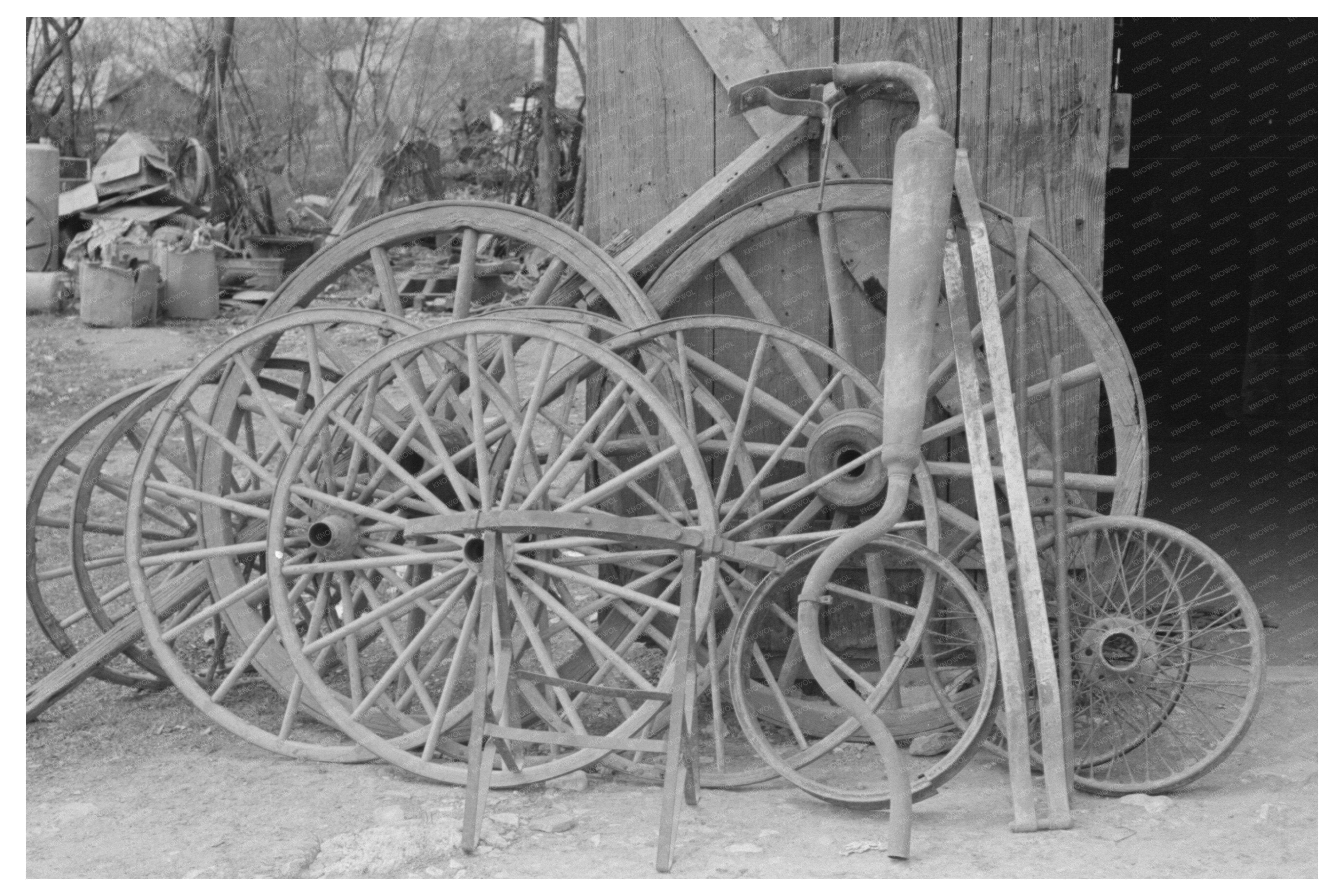 Vintage San Antonio Street Scene March 1939 Automobile Wheels