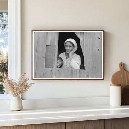 Mexican Woman and Son by Window San Antonio Texas 1939