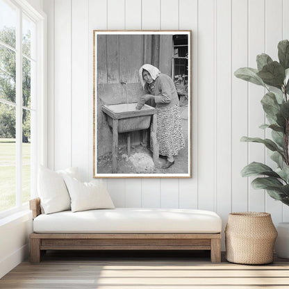 Elderly Woman Drawing Water at San Antonio Hydrant 1939