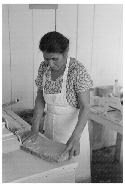 Mexican Woman Making Tortillas in San Antonio 1939