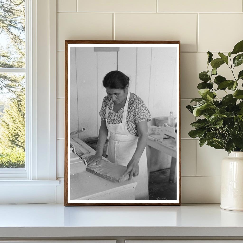 Mexican Woman Making Tortillas in San Antonio 1939