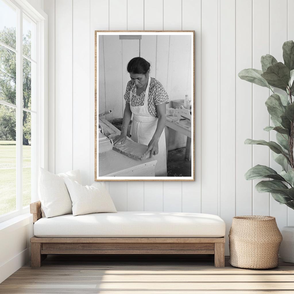 Mexican Woman Making Tortillas in San Antonio 1939