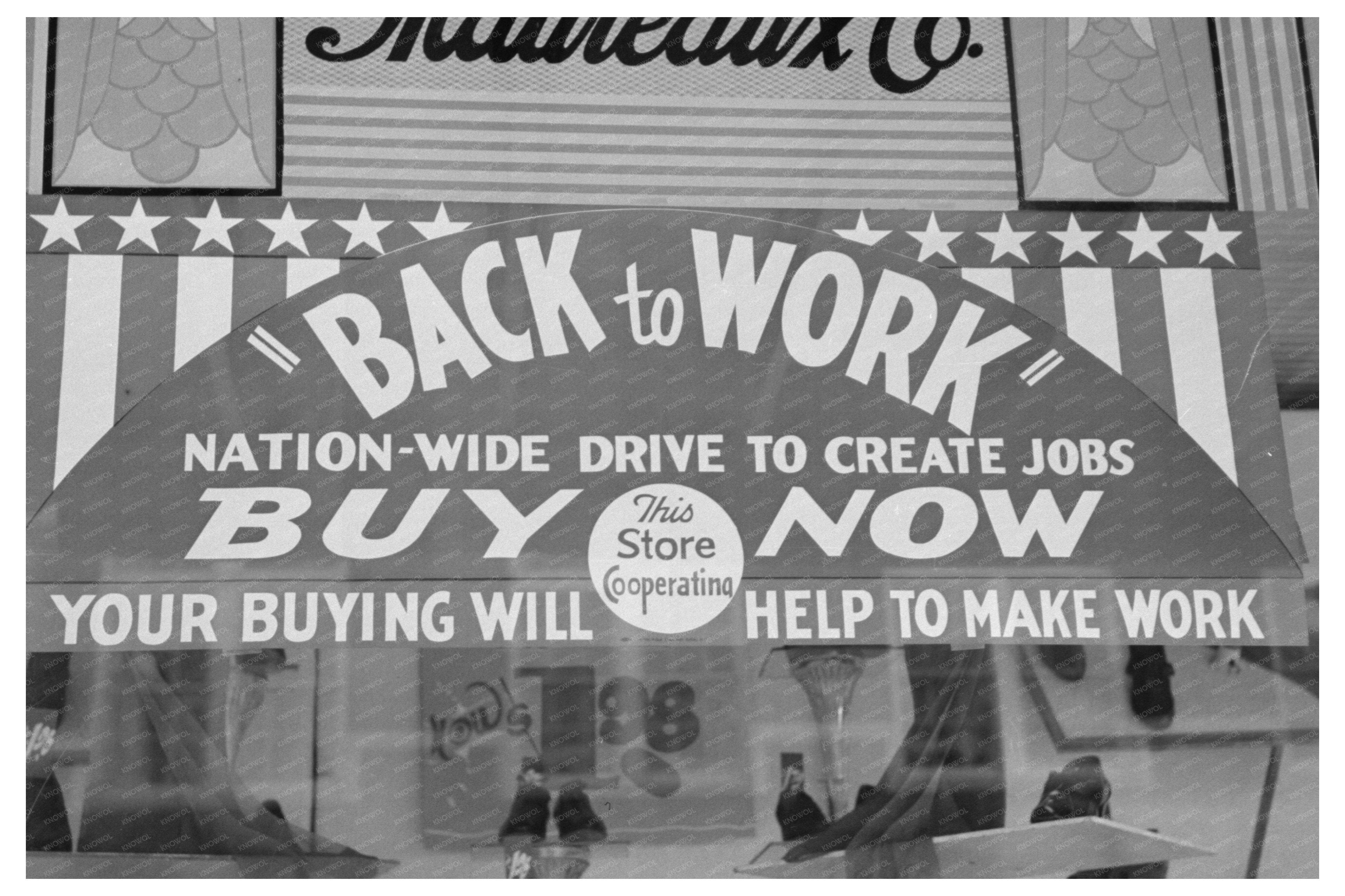 Vintage 1939 San Antonio Window Shoppers in Mexican District