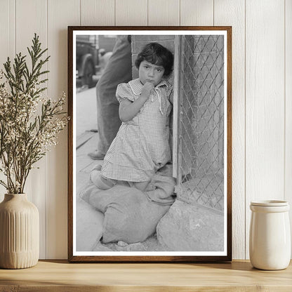 Mexican Girl Playing Near Relief Line San Antonio 1939