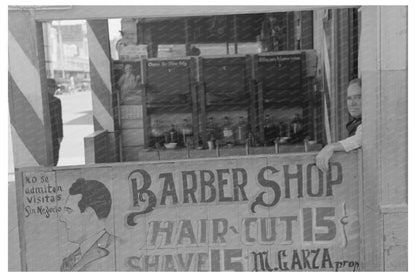 Mexican Barbershop in San Antonio Texas March 1939