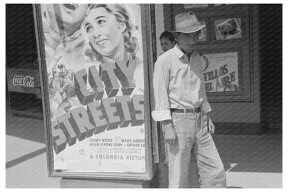 Mexican Man Outside Theater San Antonio Texas 1939