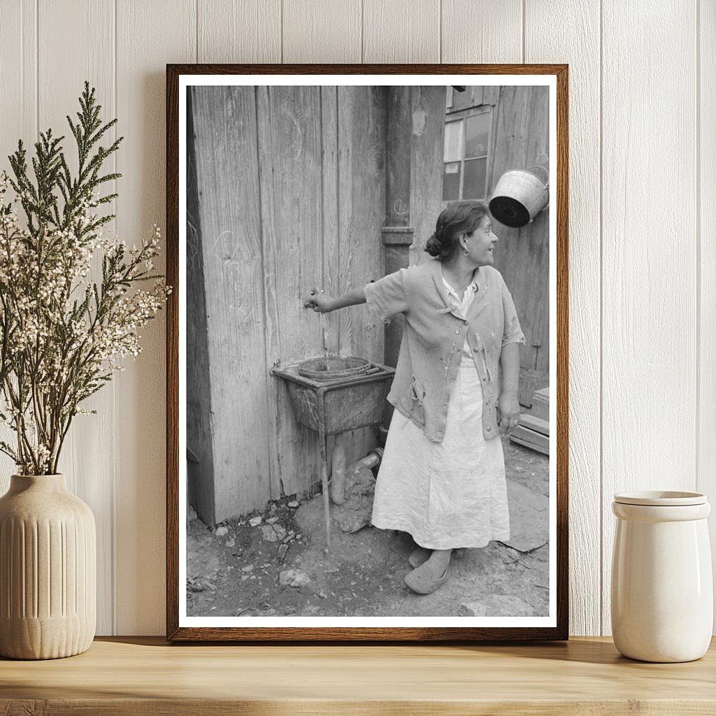 Mexican Family Receiving Water Delivery San Antonio 1939