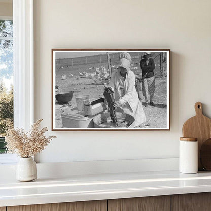 Woman Washing Clothes on Farm El Indio Texas 1939