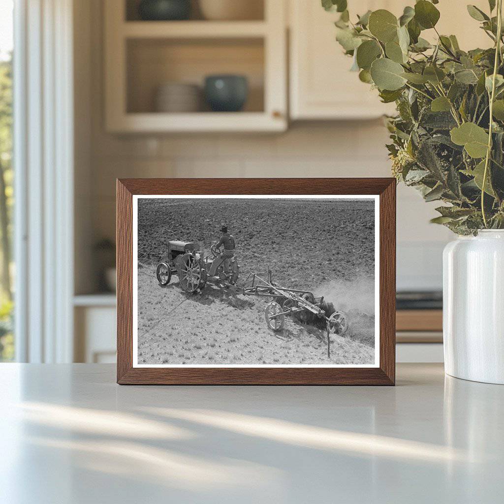 Tractor and Plow Breaking Virgin Soil El Indio Texas 1939