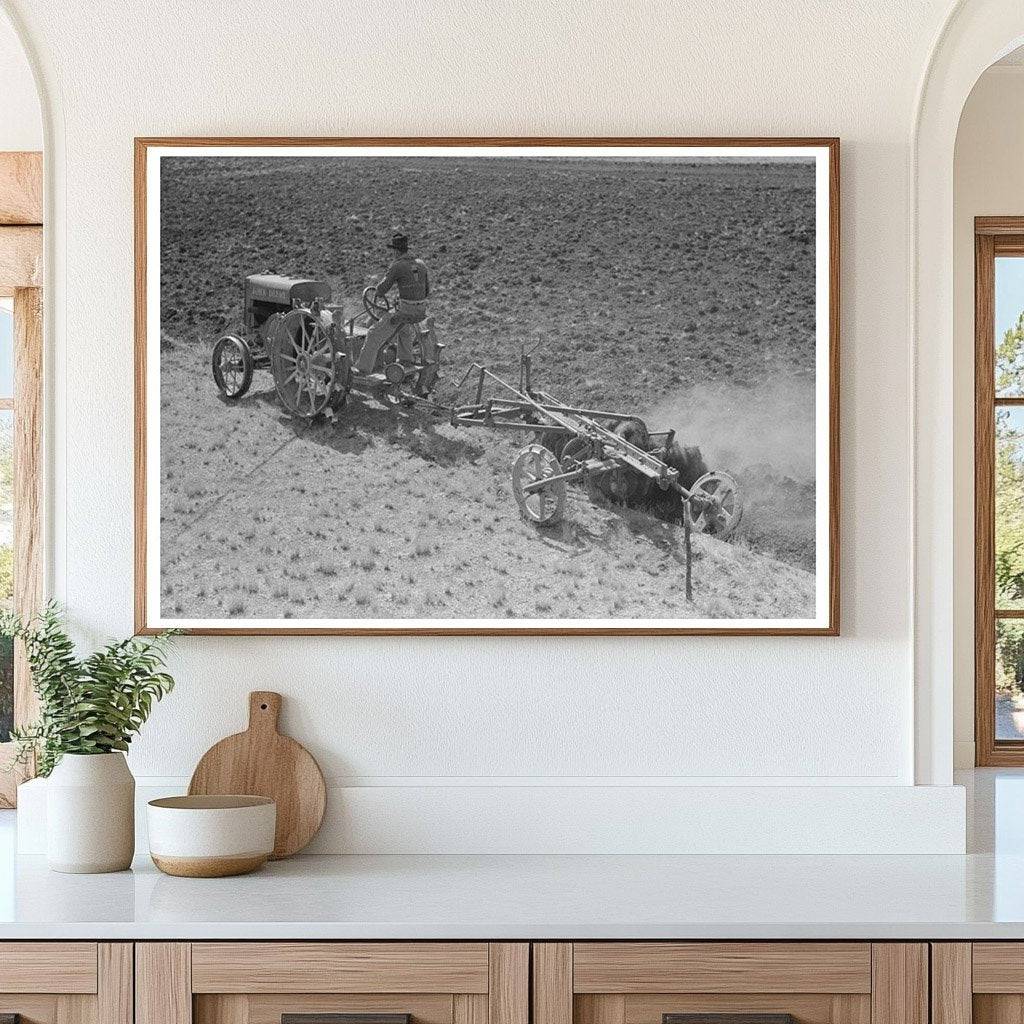 Tractor and Plow Breaking Virgin Soil El Indio Texas 1939