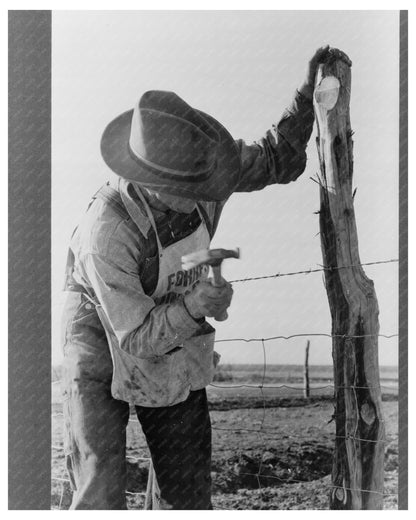 Barbed Wire Fence Installation Milton Farm El Indio Texas 1939