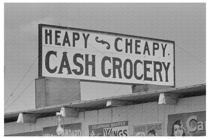 Quemado Texas Sign March 1939 Vintage Photograph