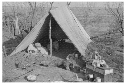 Mexican Land Grubbers Camp El Indio Texas 1939