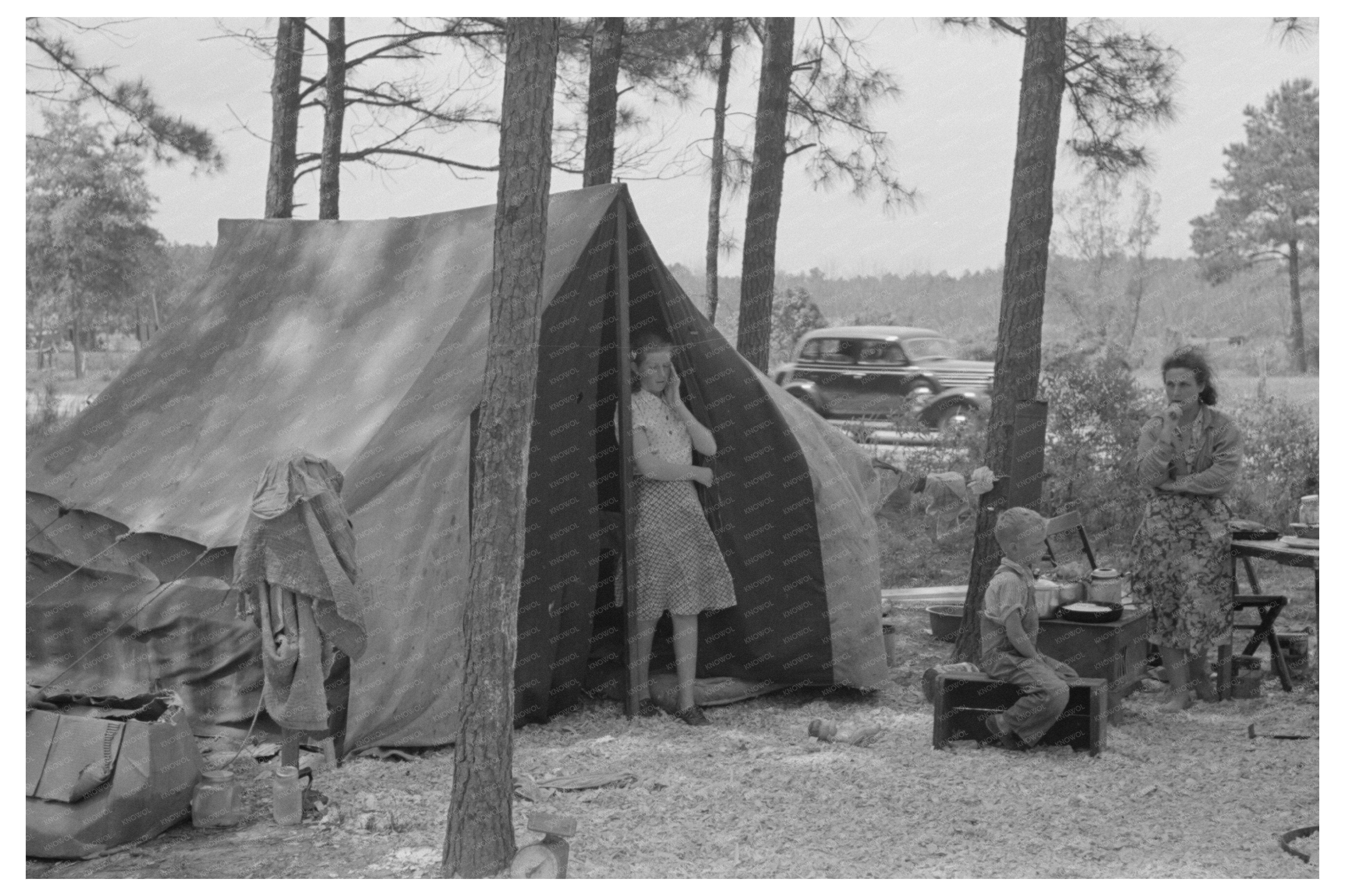 Migratory Strawberry Pickers Camp Louisiana 1939