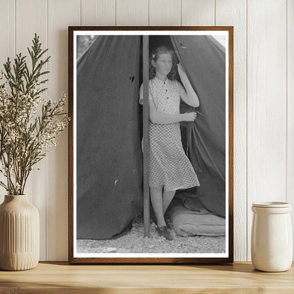 Young Girl at Tent Home Louisiana April 1939