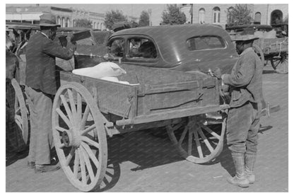 Farmer with Wagon in Marshall Texas April 1939