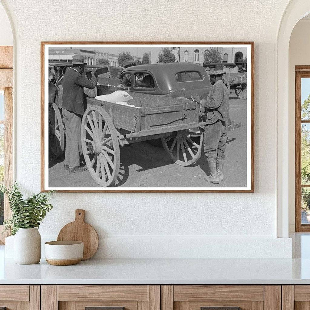 Farmer with Wagon in Marshall Texas April 1939