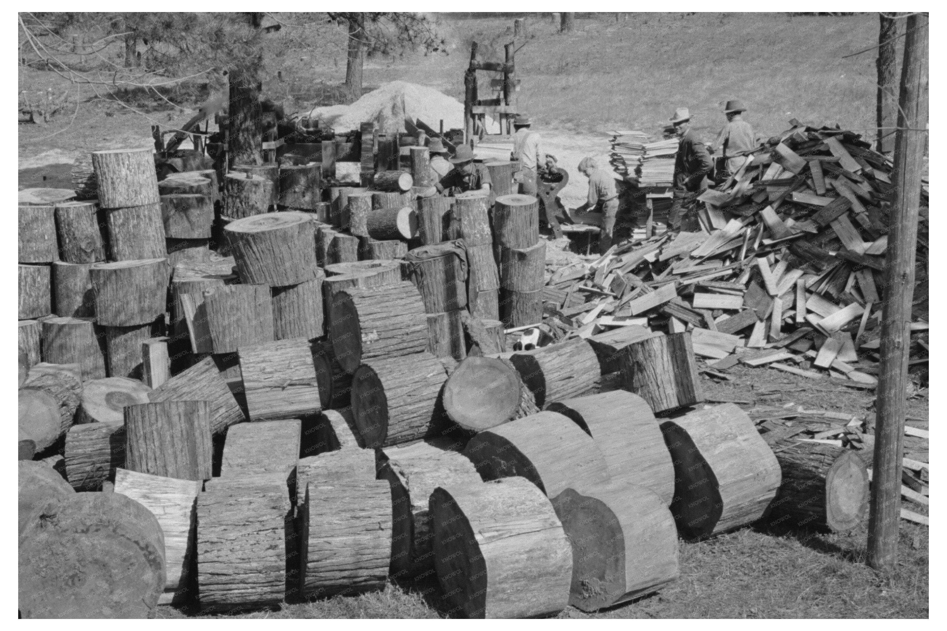 Vintage Pine Shingles at Mill Jefferson Texas April 1939