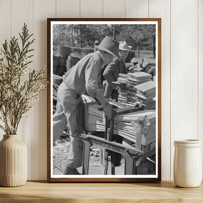 Young Boy Packing Shingles in Jefferson Texas April 1939