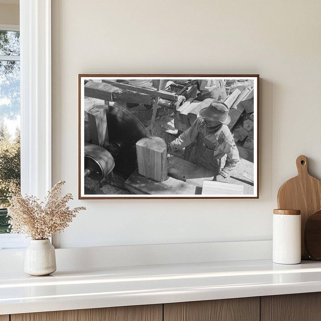 Sawing Pine Blocks for Shingle Production Jefferson Texas 1939