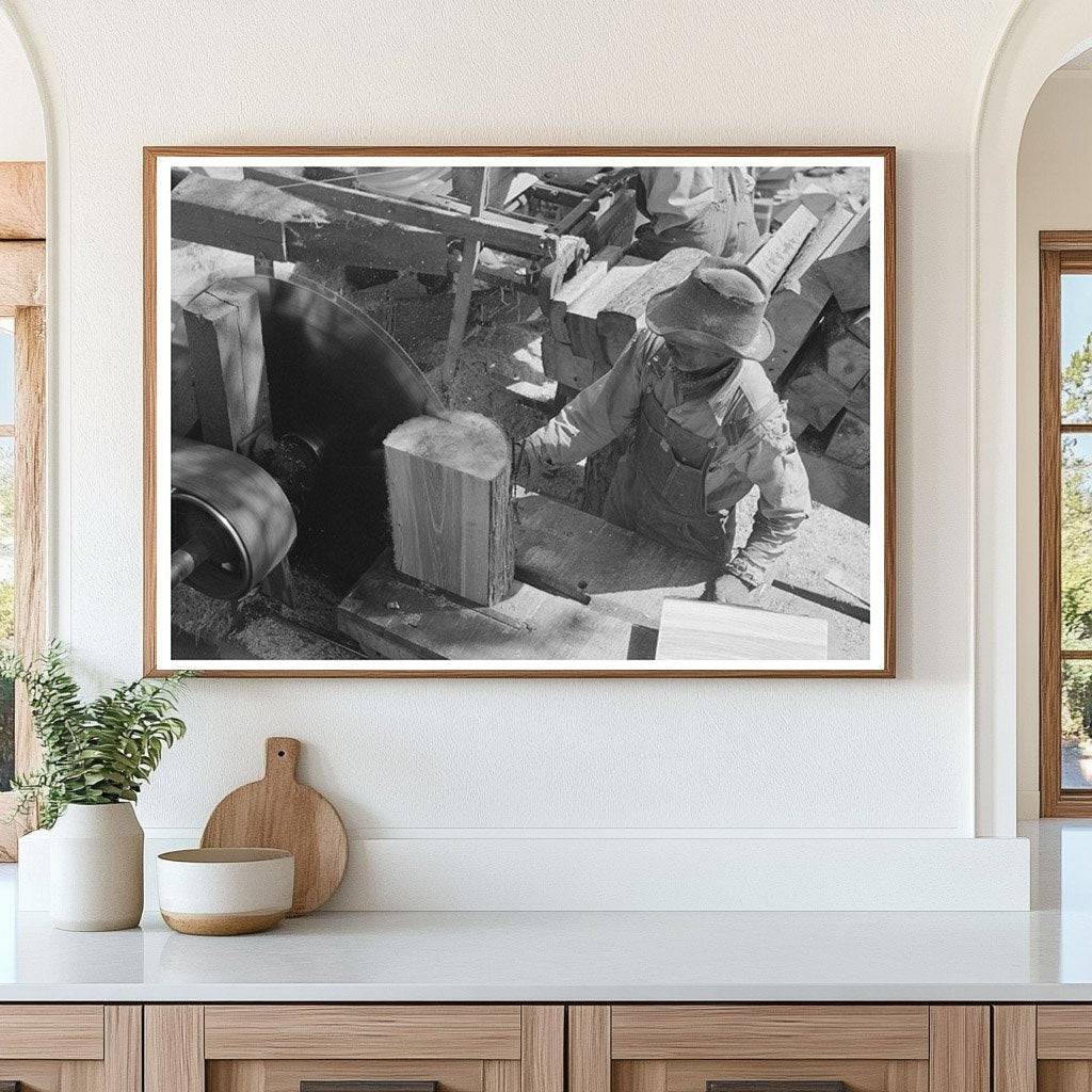 Sawing Pine Blocks for Shingle Production Jefferson Texas 1939