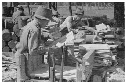 Young Boy Packing Shingles at Texas Mill 1939