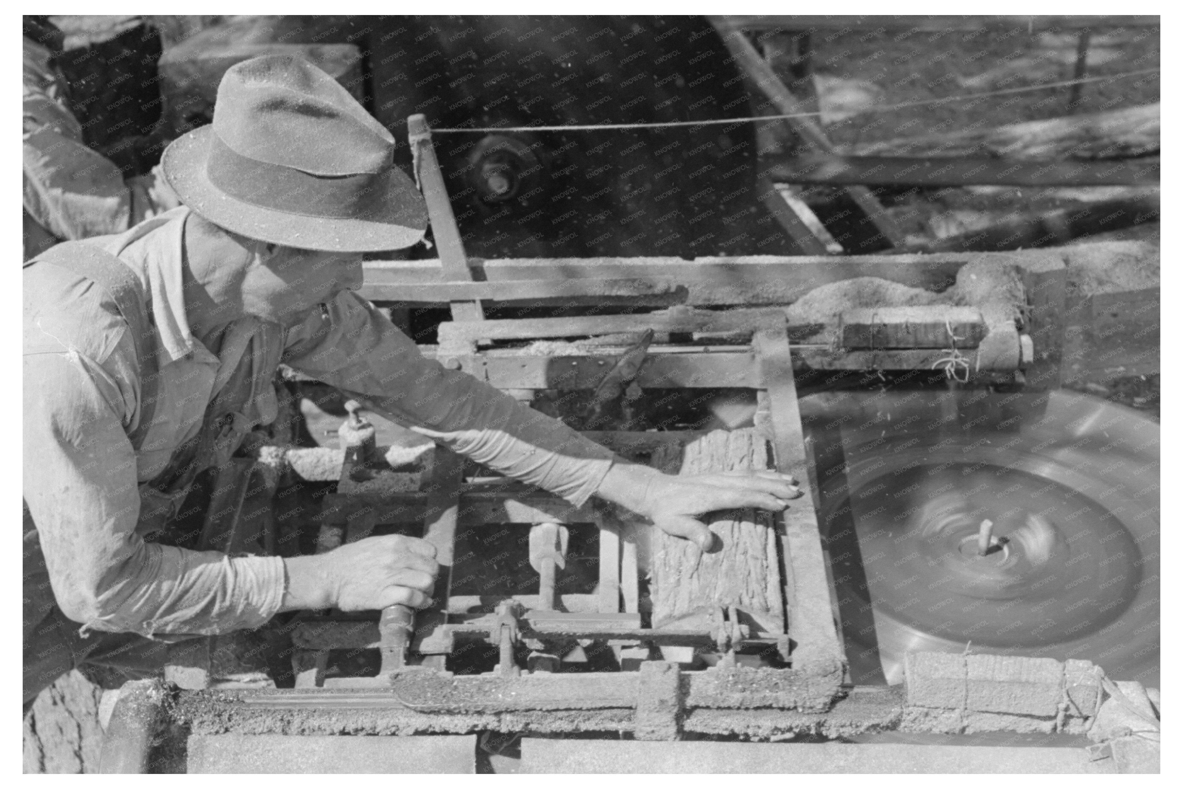 Sawing Shingles at Texas Mill April 1939