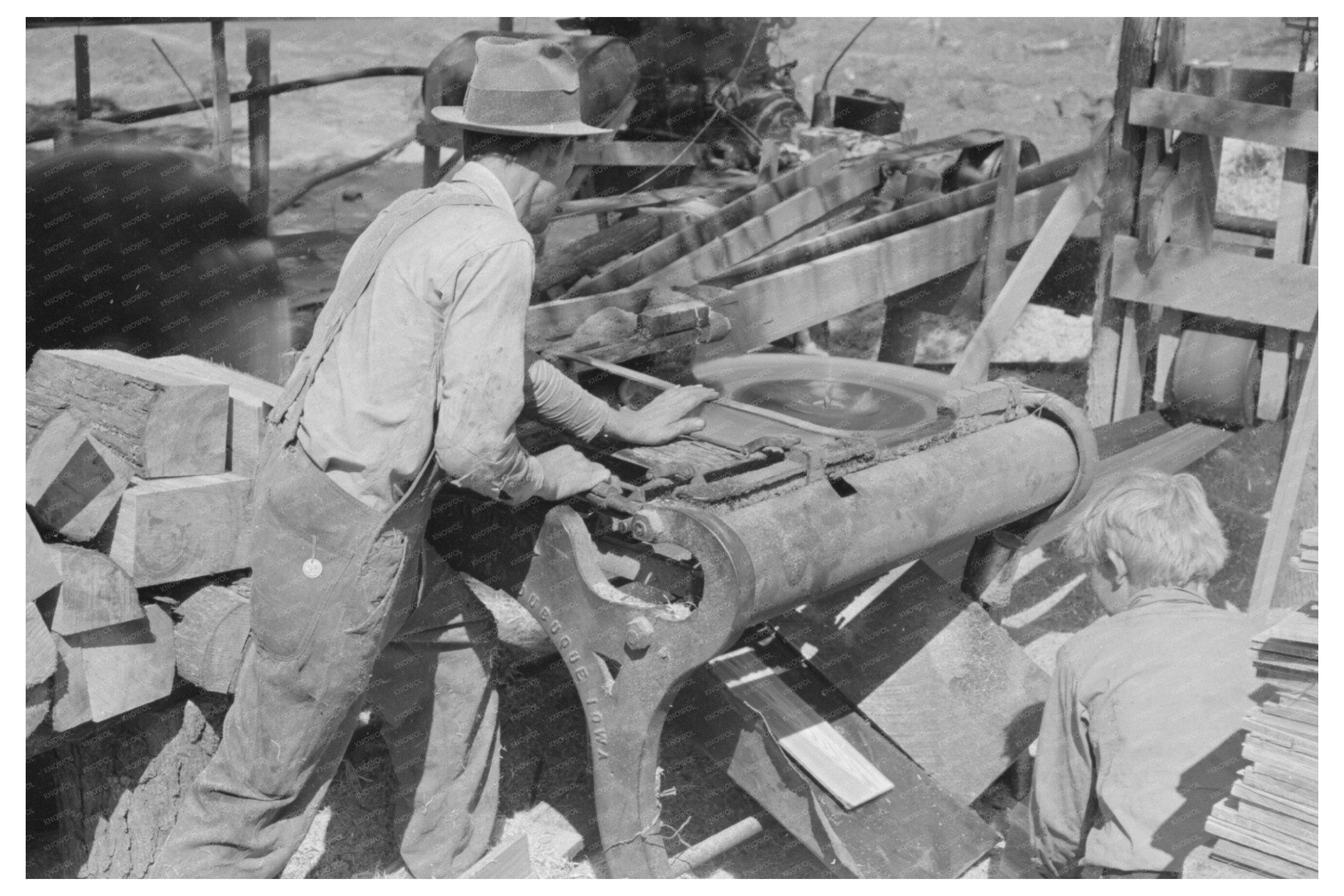 Circular Sawing Shingles in Jefferson Texas April 1939