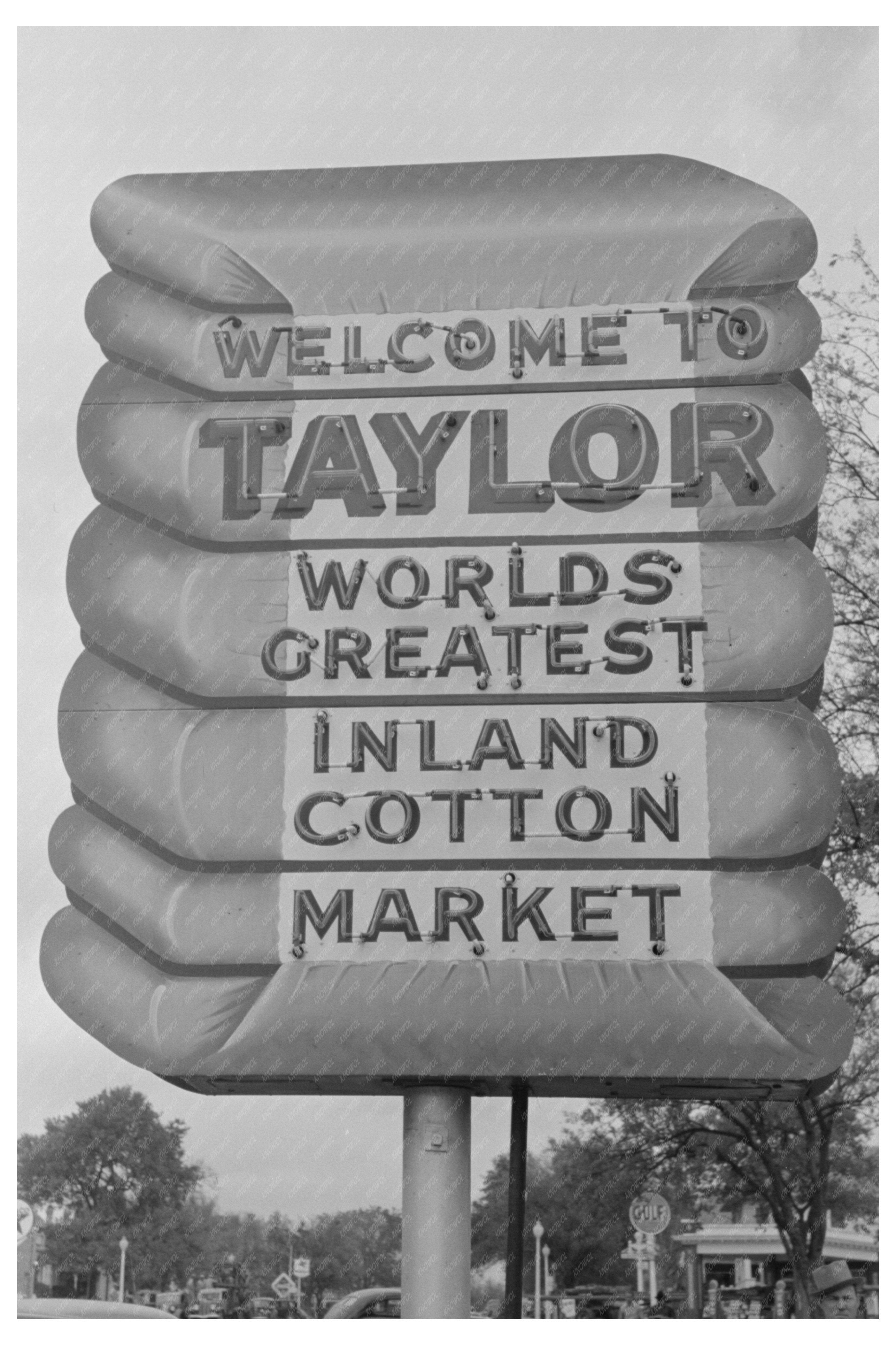 Taylor Texas Cotton Industry April 1939 Vintage Image