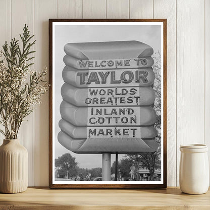 Taylor Texas Cotton Industry April 1939 Vintage Image