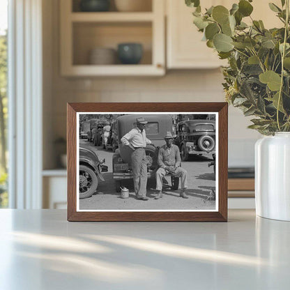 Farmers on Automobile in San Augustine Texas April 1939