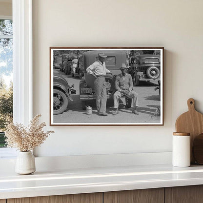 Farmers on Automobile in San Augustine Texas April 1939