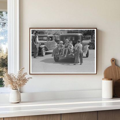 Children on Automobile in San Augustine Texas April 1939