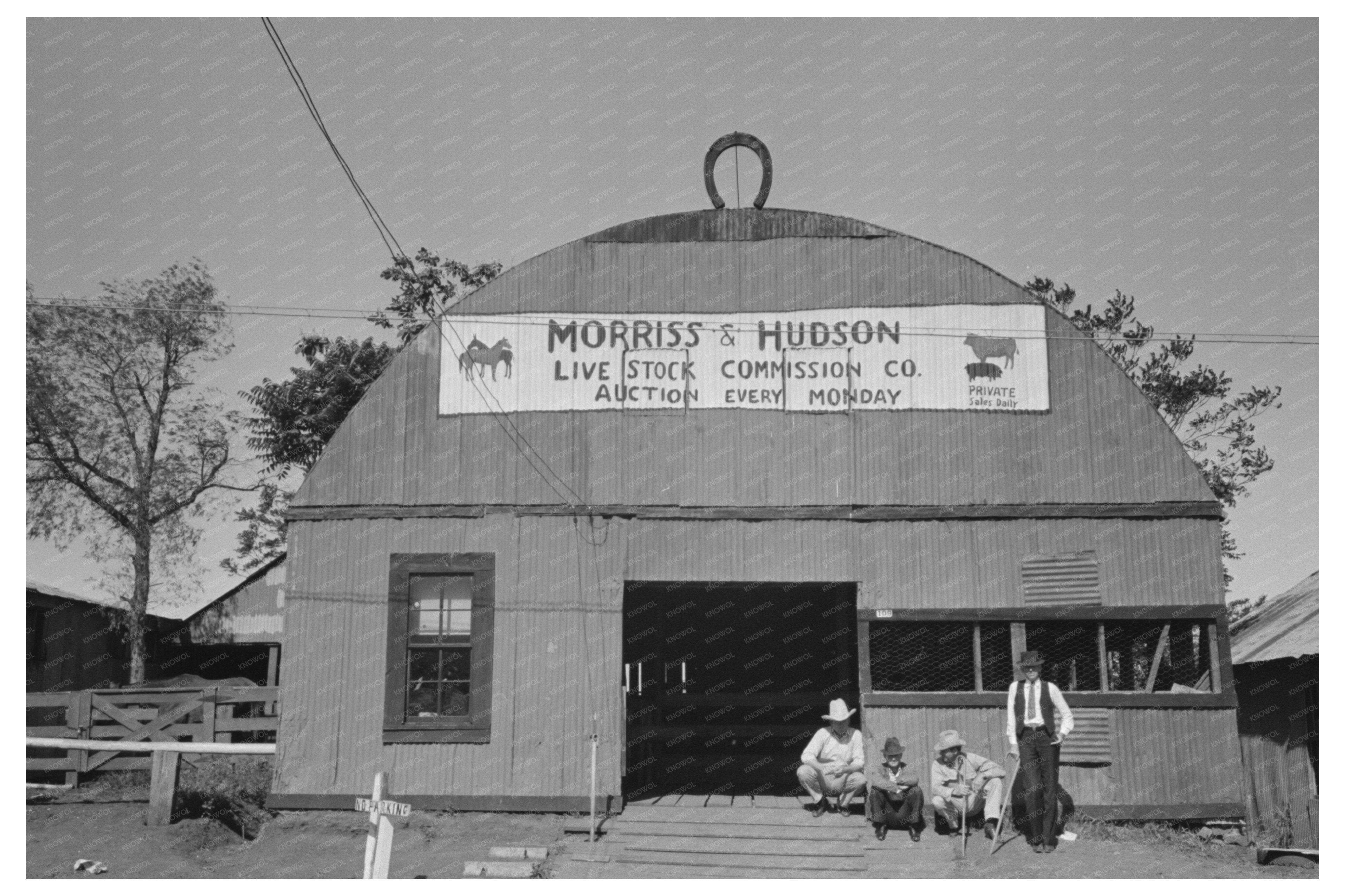 Vintage Livestock Auction House San Augustine Texas 1939