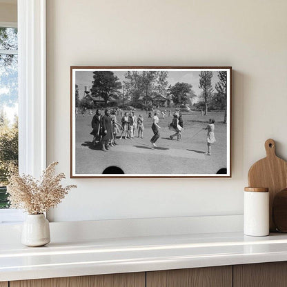 Schoolchildren Jumping Rope in San Augustine Texas 1939