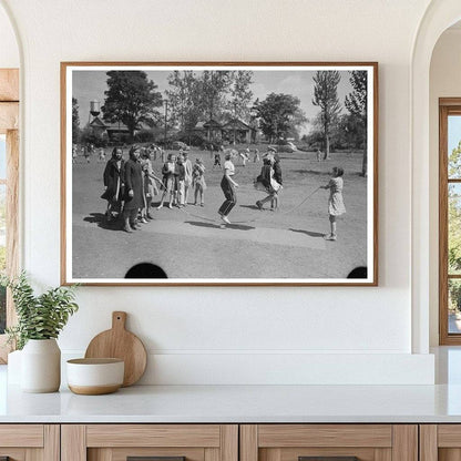 Schoolchildren Jumping Rope in San Augustine Texas 1939