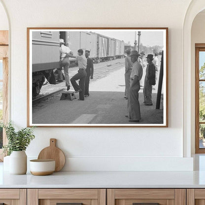 San Augustine Texas Train Boarding April 1939