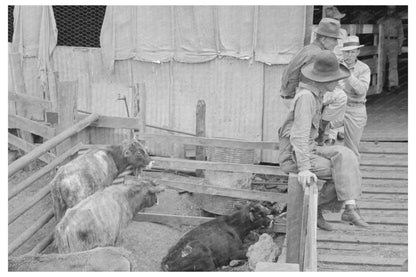 Cattle Auction Yard in San Augustine Texas April 1939