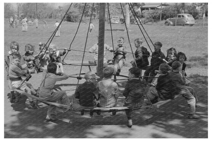 Schoolchildren on Circular Swing San Augustine Texas 1939