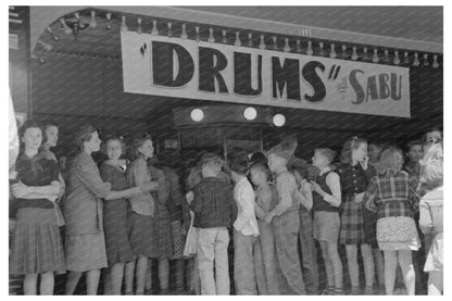 Schoolchildren Waiting Outside Theater San Augustine 1939